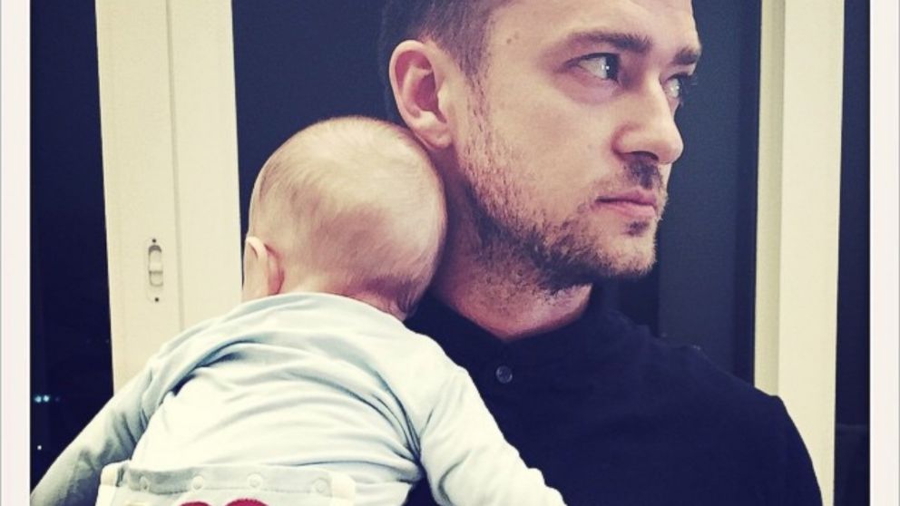Justin Timberlake posted this photo with this caption: "FLEXIN' on Fathers Day...#HappyFathersDay to ALL of the Dads out there from the newest member of the Daddy Fraternity!! --JT" June 21, 2015. 