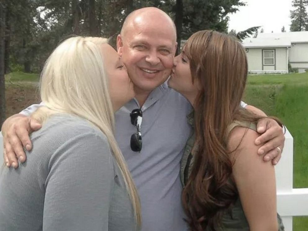 PHOTO: Michael Vedvik is photographed with his daughters Britanny Mullins and Alisha Vedvik in an undated photo.
