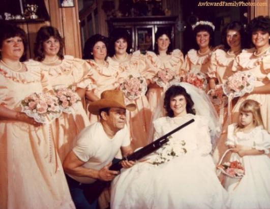 awkward wedding party photos