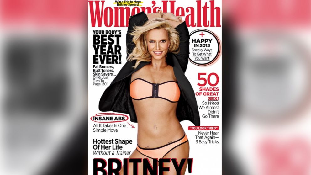 Britney Spears on the cover of Women's Health Jan./Feb. 2015 issue.