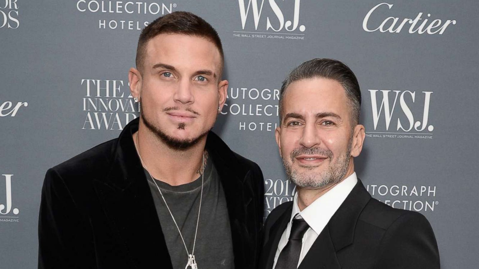 PHOTO: Charly Defrancesco and Marc Jacobs attend the WSJ Magazine 2017 Innovator Awards at MOMA, Nov.1, 2017, in New York.