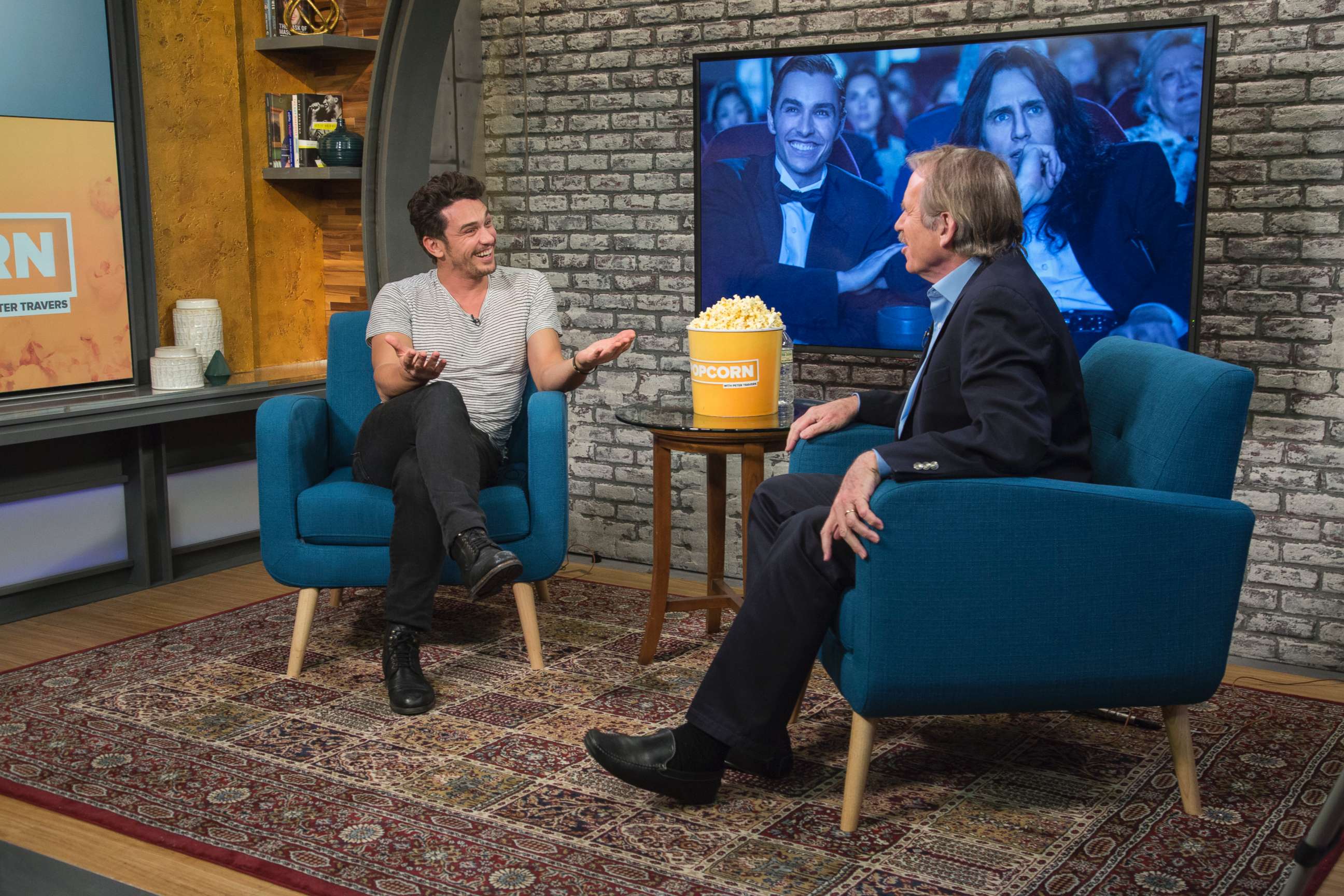 PHOTO: James Franco appears on "Popcorn with Peter Travers" at ABC News studios, Nov. 27, 2017, in New York City.
