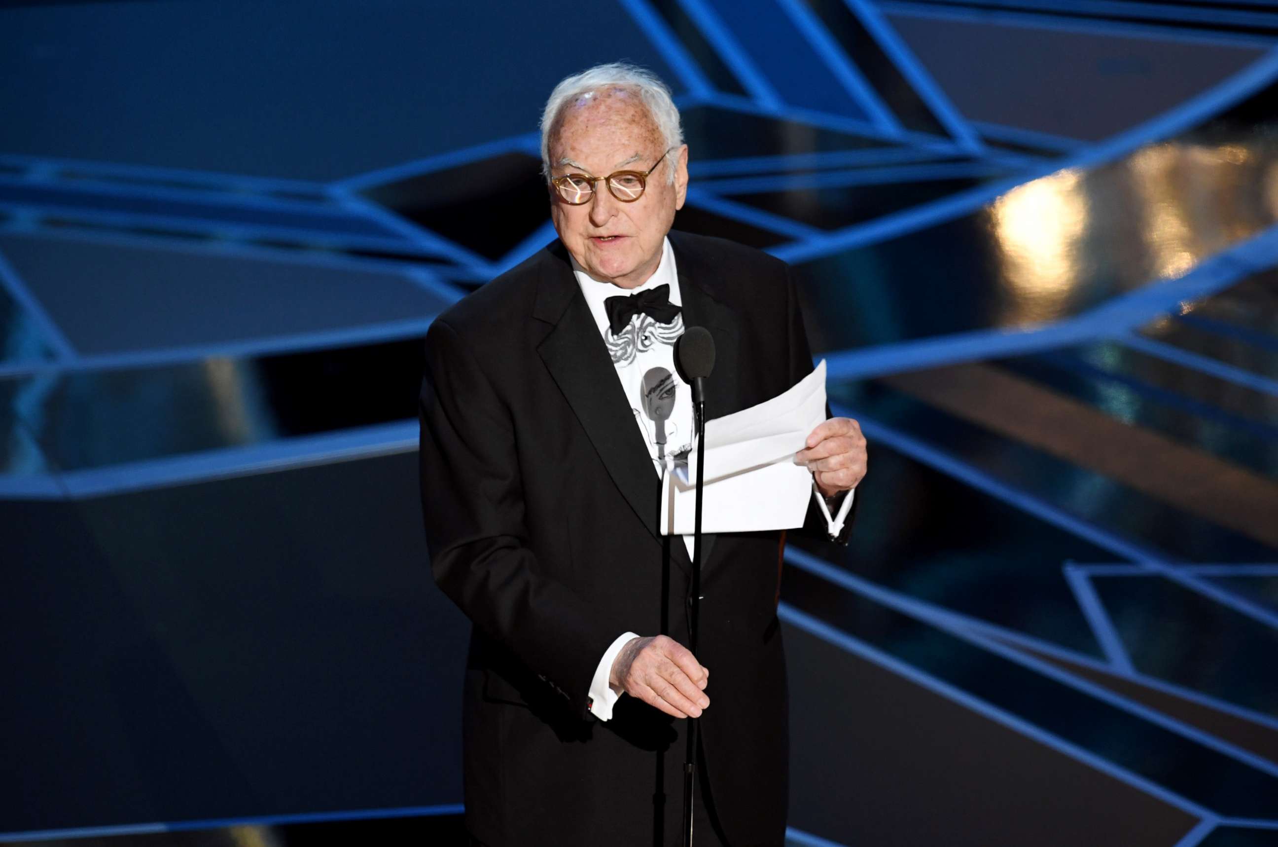 PHOTO: James Ivory accepts best adapted screenplay award for "Call Me by Your Name"  during the Academy Awards on March 4, 2018, in Hollywood, Calif. 