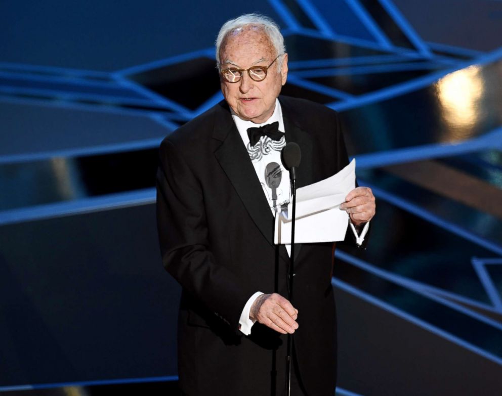 PHOTO: James Ivory accepts best adapted screenplay award for "Call Me by Your Name" during the Academy Awards on March 4, 2018, in Hollywood, Calif. 