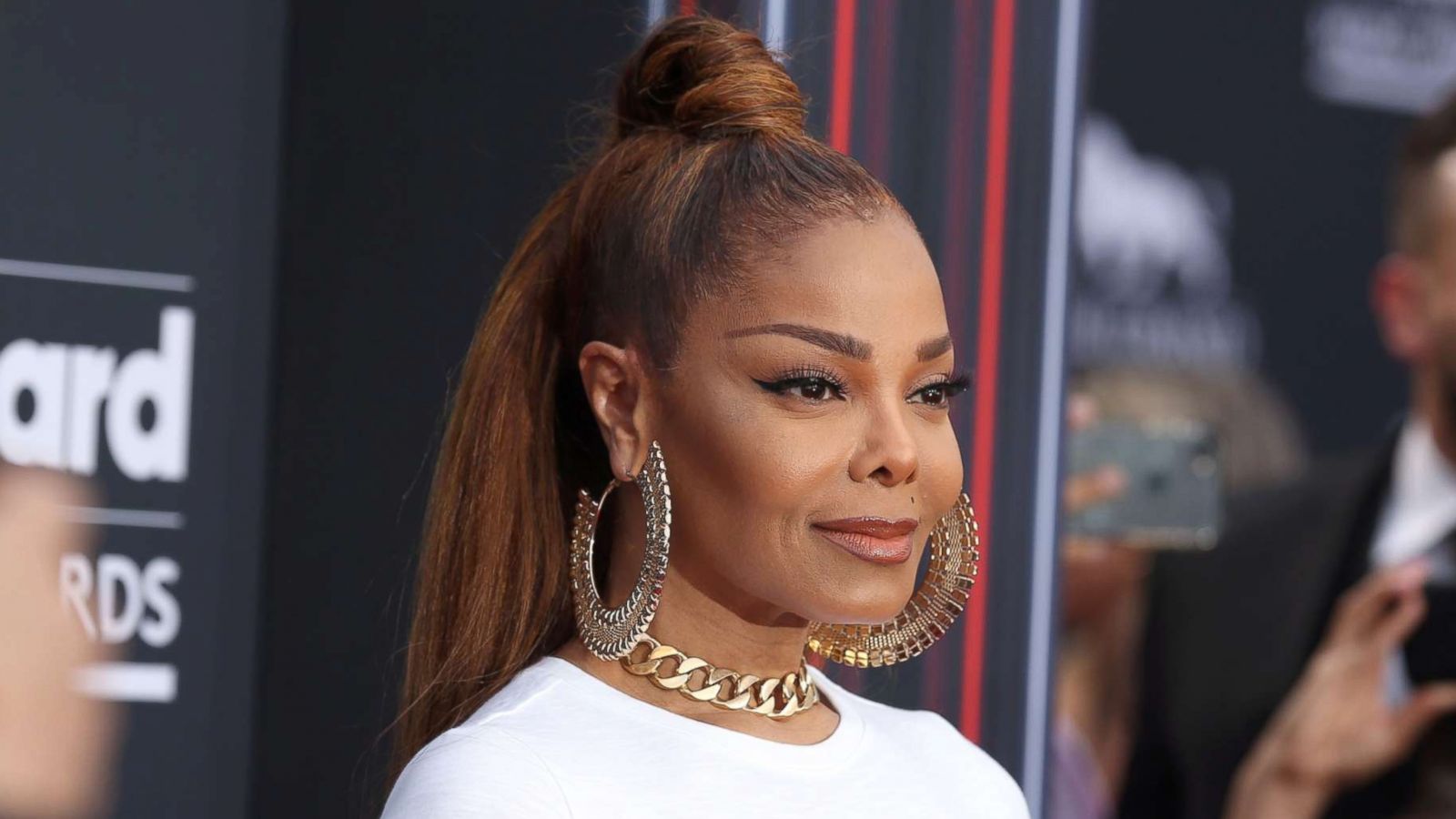 PHOTO: Janet Jackson arrives at the 2018 Billboard Music Awards, May 20, 2018, in Las Vegas.