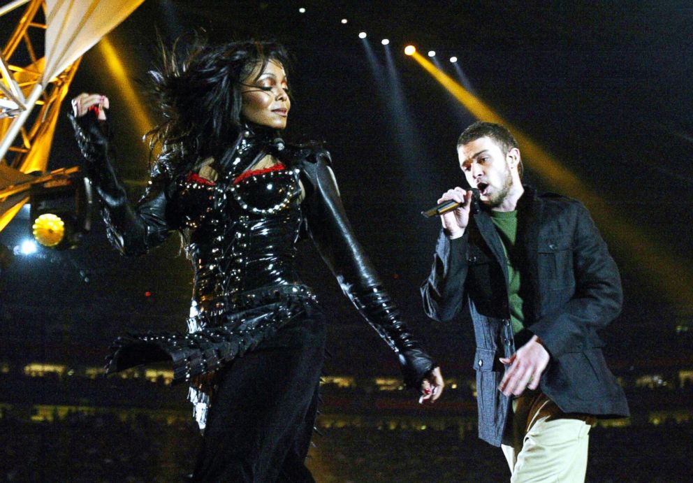 PHOTO: Janet Jackson and Justin Timberlake perform at half-time at Super Bowl XXXVIII at Reliant Stadium, Feb. 1, 2004 in Houston.