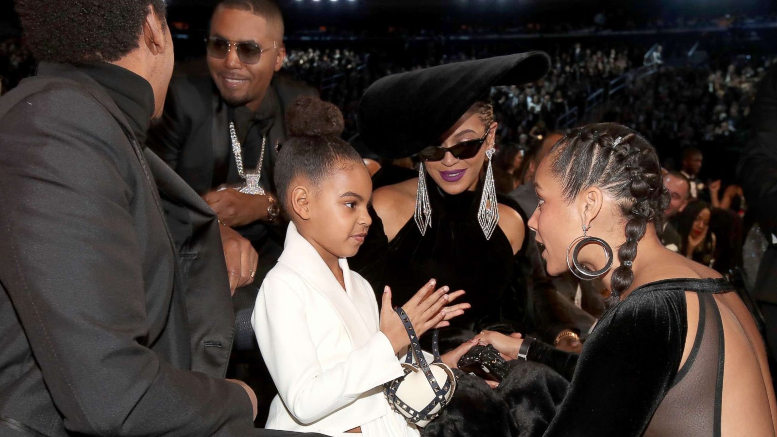 PHOTO: Blue Ivy, Beyonce Knowles and Alicia Keys attend the 60th annual Grammy Awards at Madison Square Garden, Jan. 28, 2018, in New York City.