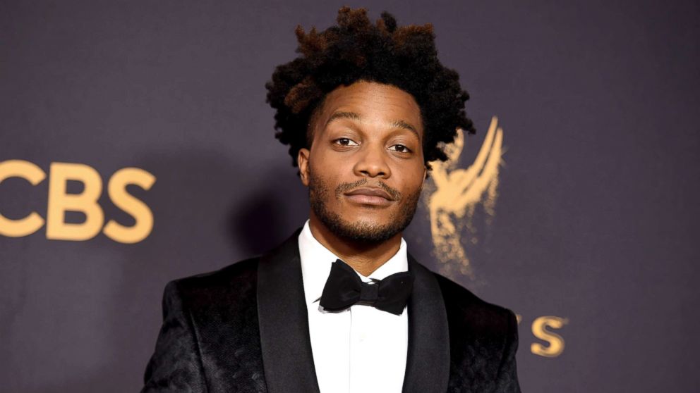 Jermaine Fowler arrives at the Emmy Awards on Sept. 17, 2017, in Los Angeles. 