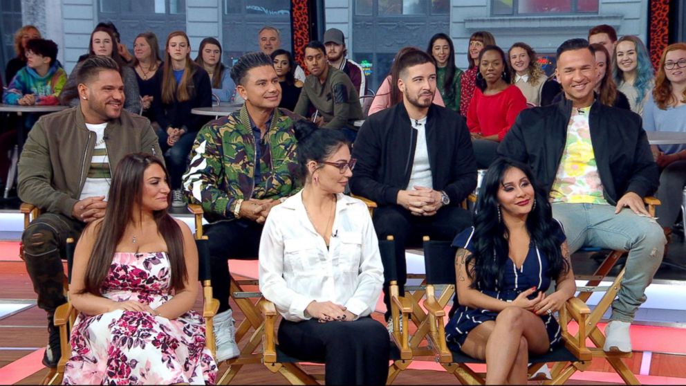 PHOTO: The cast of MTV's "The Jersey Shore" stopped by "Good Morning America," March 27, 2018 to discuss their new show, "Jersey Shore Family Vacation."