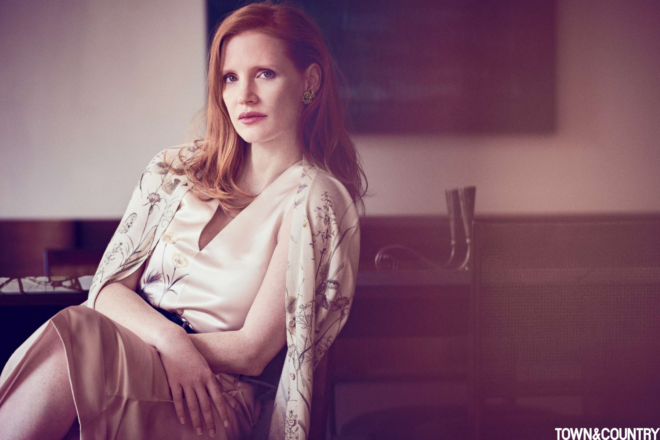 PHOTO: Jessica Chastain covers the December/January issue of Town & Country.