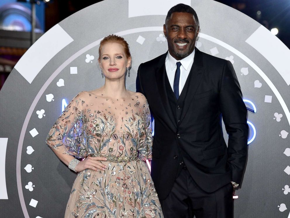 PHOTO: Actors Jessica Chastain and Idris Elba attend the Mollys Game UK premiere held at Vue West End, Dec. 6, 2017, in London.