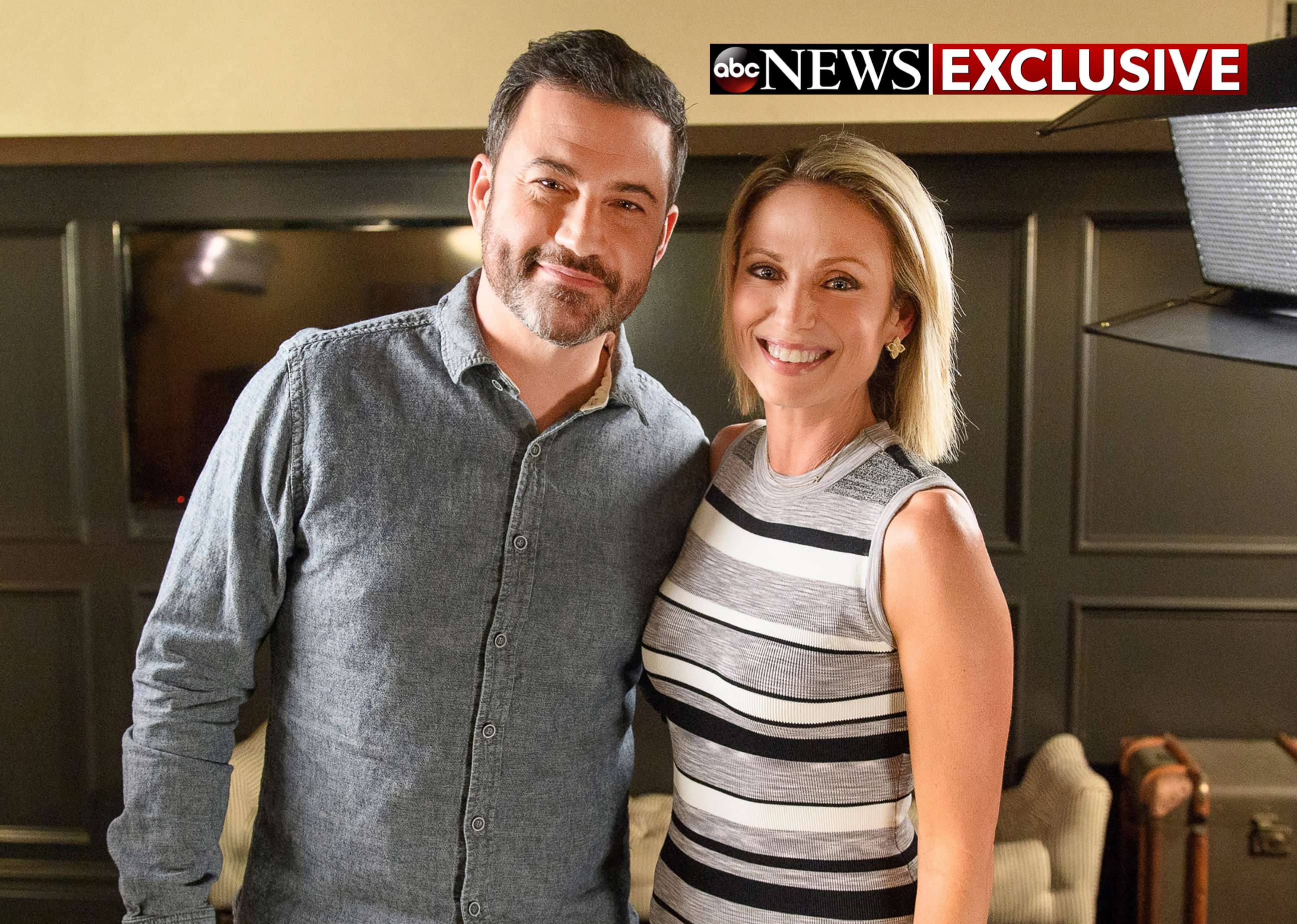 PHOTO: Comedian Jimmy Kimmel opens up about his new shows in Brooklyn in an interview with ABC News' Amy Robach, Oct. 13, 2017. 