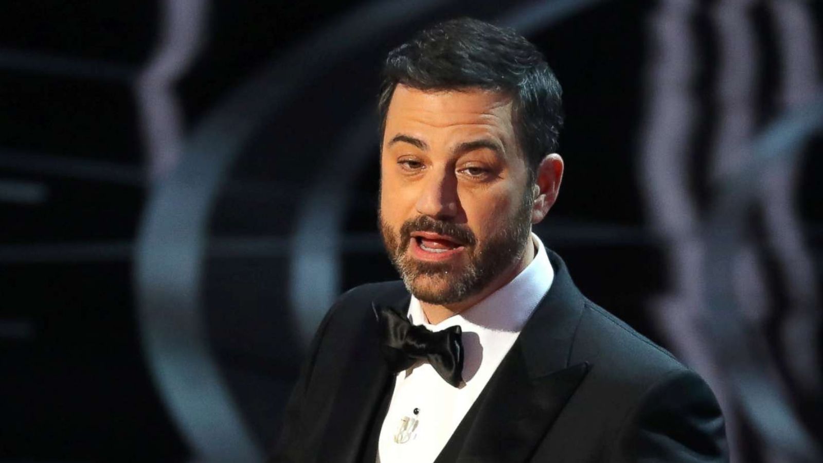 PHOTO: Jimmy Kimmel speaks at the 89th Academy Awards Oscars Awards Show, Feb. 27, 2017 in Hollywood, Calif.