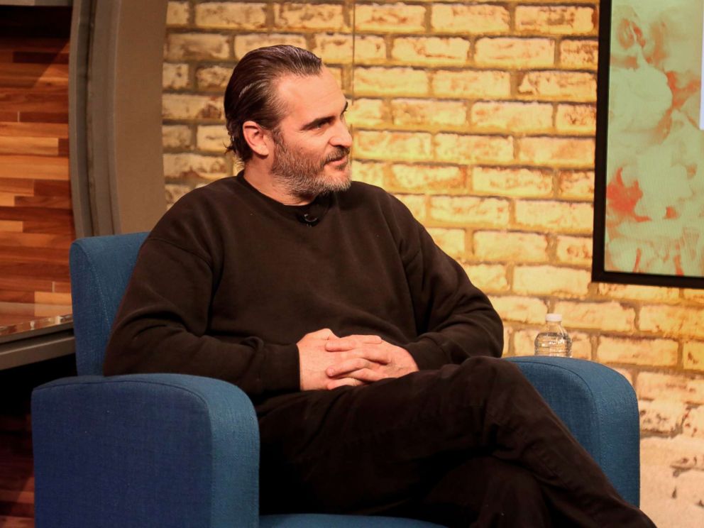PHOTO: Joaquin Phoenix appears on Popcorn with Peter Travers at ABC News Studios in New York City, April 3, 2018.
