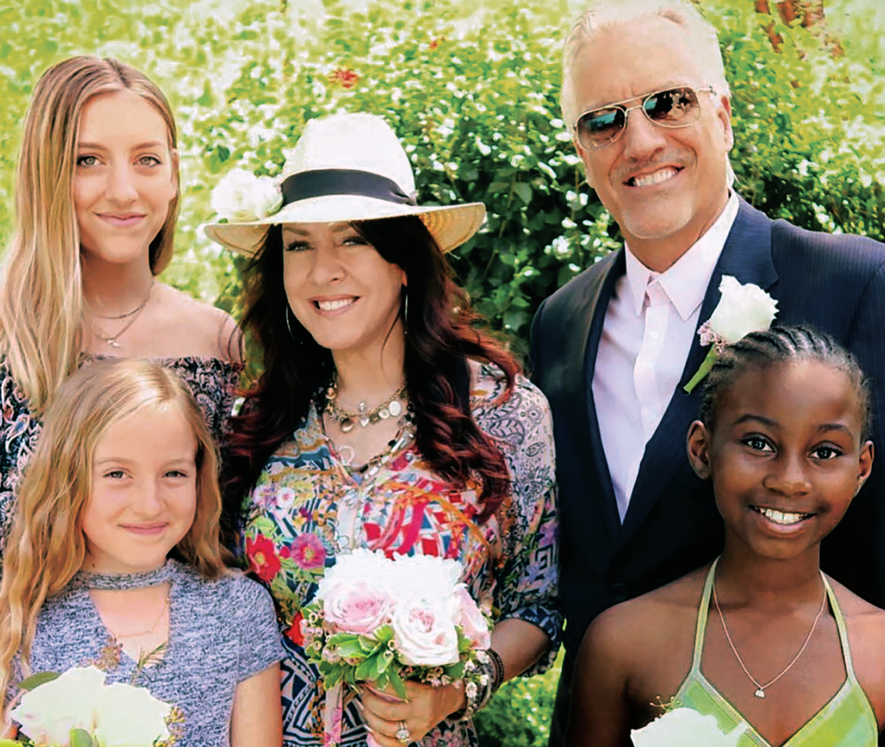 PHOTO: Joely Fisher poses with her daughters and husband, Christopher Duddy, in this undated family photo.
