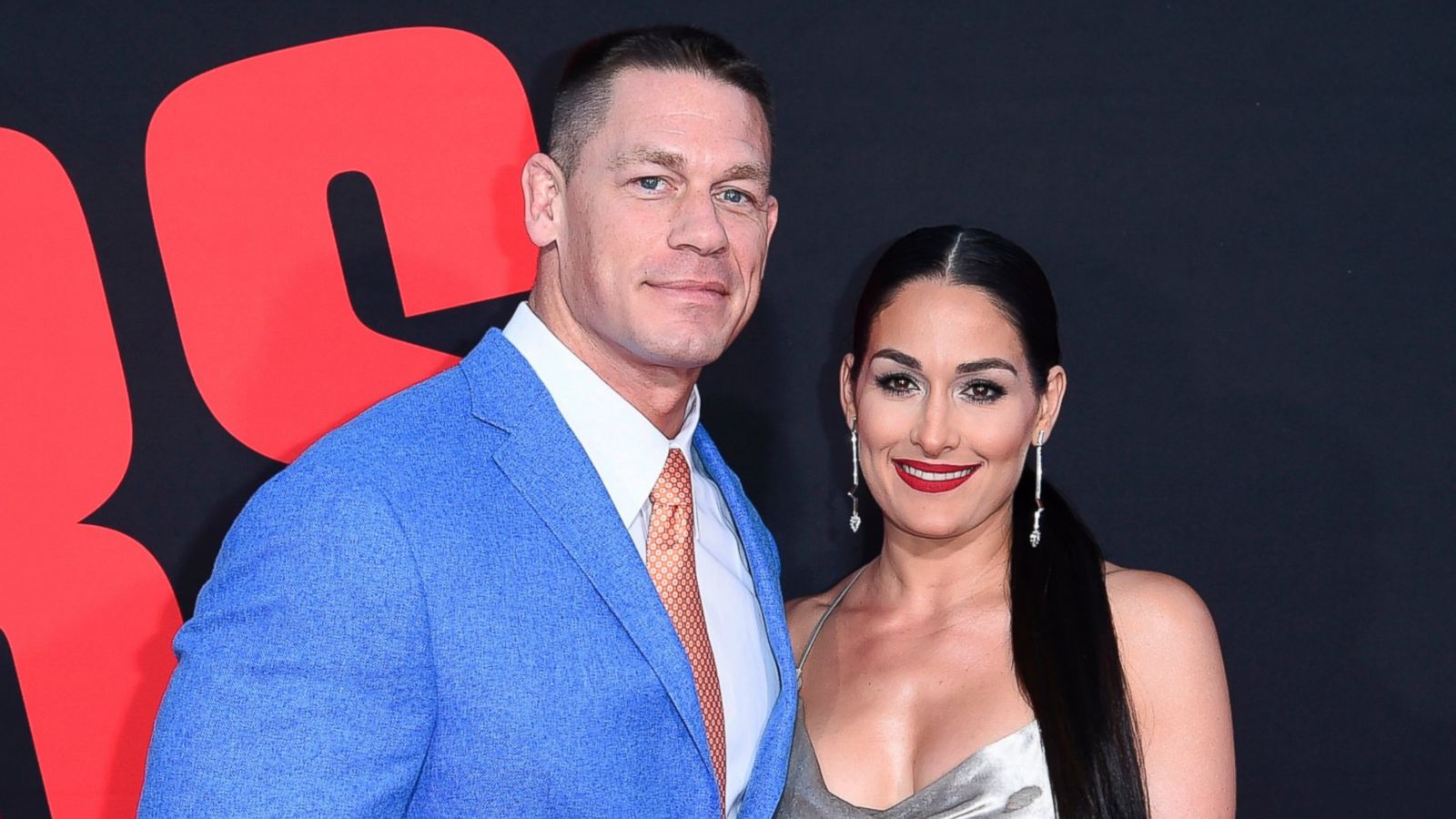 PHOTO: John Cena, left, and Nikki Bella attend the LA Premiere of "Blockers" at the Regency Village Theatre in Los Angeles, April 3, 2018.