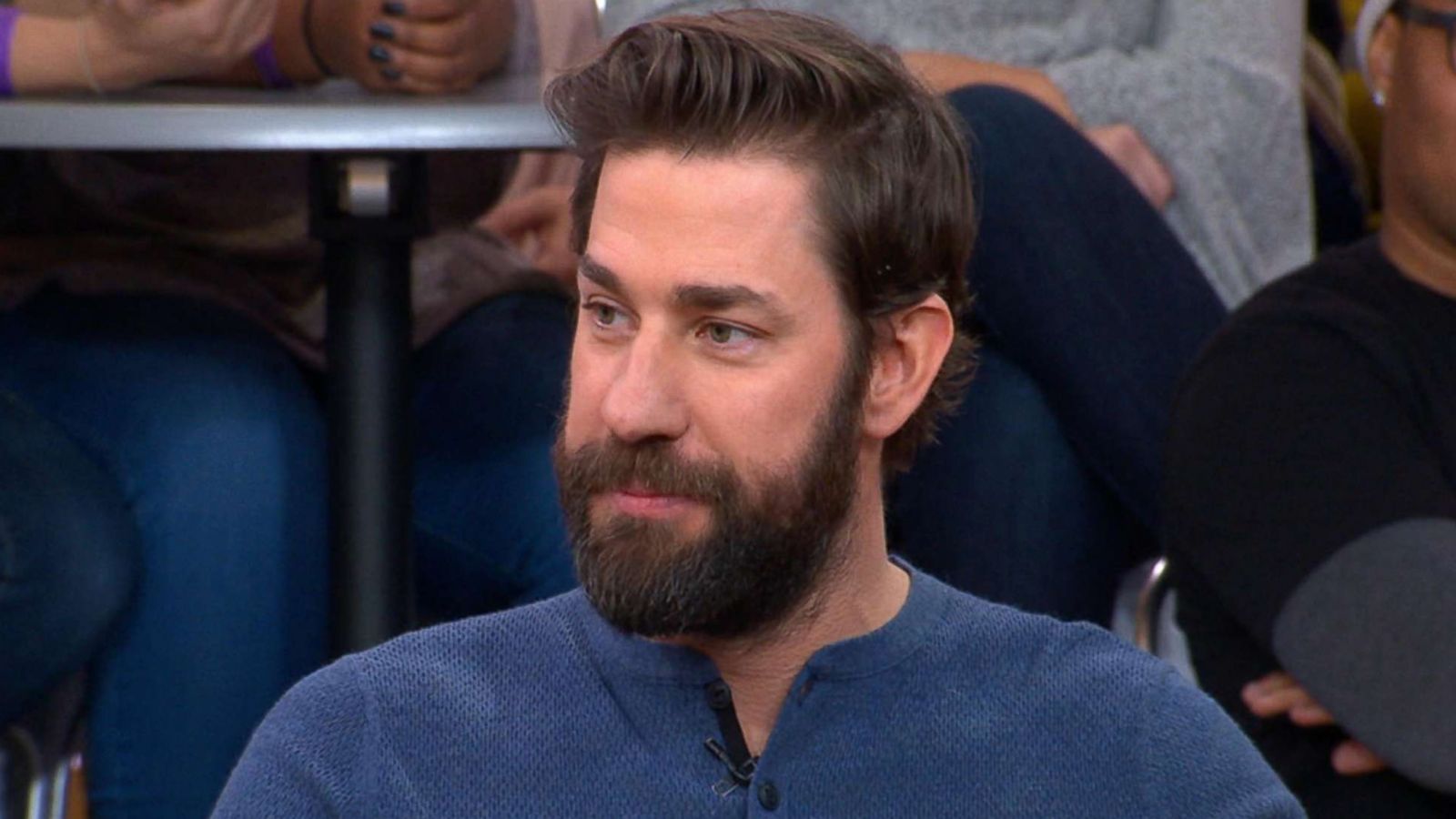 PHOTO: John Krasinski stopped by ABC's "Good Morning America" to discuss his new film, "A Quiet Place," which he co-stars in with his wife, Emily Blunt.