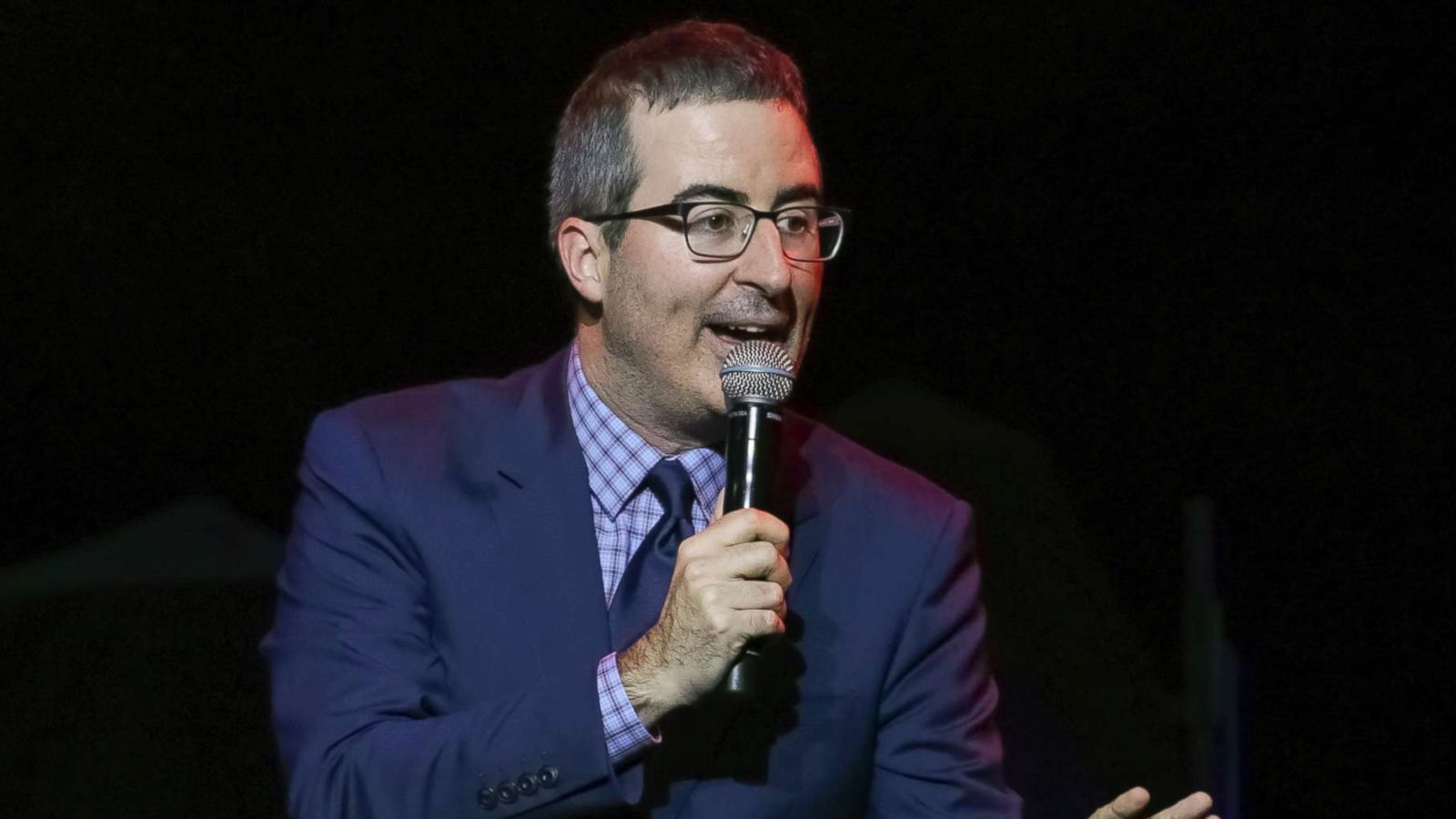 PHOTO: In this Nov. 7, 2017 file photo, comedian John Oliver performs at the 11th Annual Stand Up for Heroes benefit in New York.