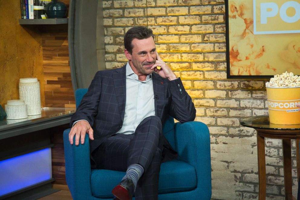 PHOTO: Jon Hamm discusses his movie "Tag" and his career on ABC News' "Popcorn With Peter Travers."