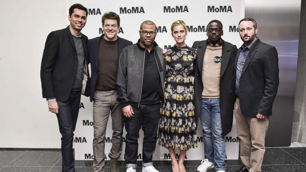 PHOTO: Moderator Rajendra Roy, Producer Jason Blum, director Jordan Peele, actress Allison Williams, actor Daniel Kaluuya, and producer Sean McKittrick attend the MoMA's Contenders Screening of "Get Out" at MOMA, Nov. 15, 2017, in New York City.