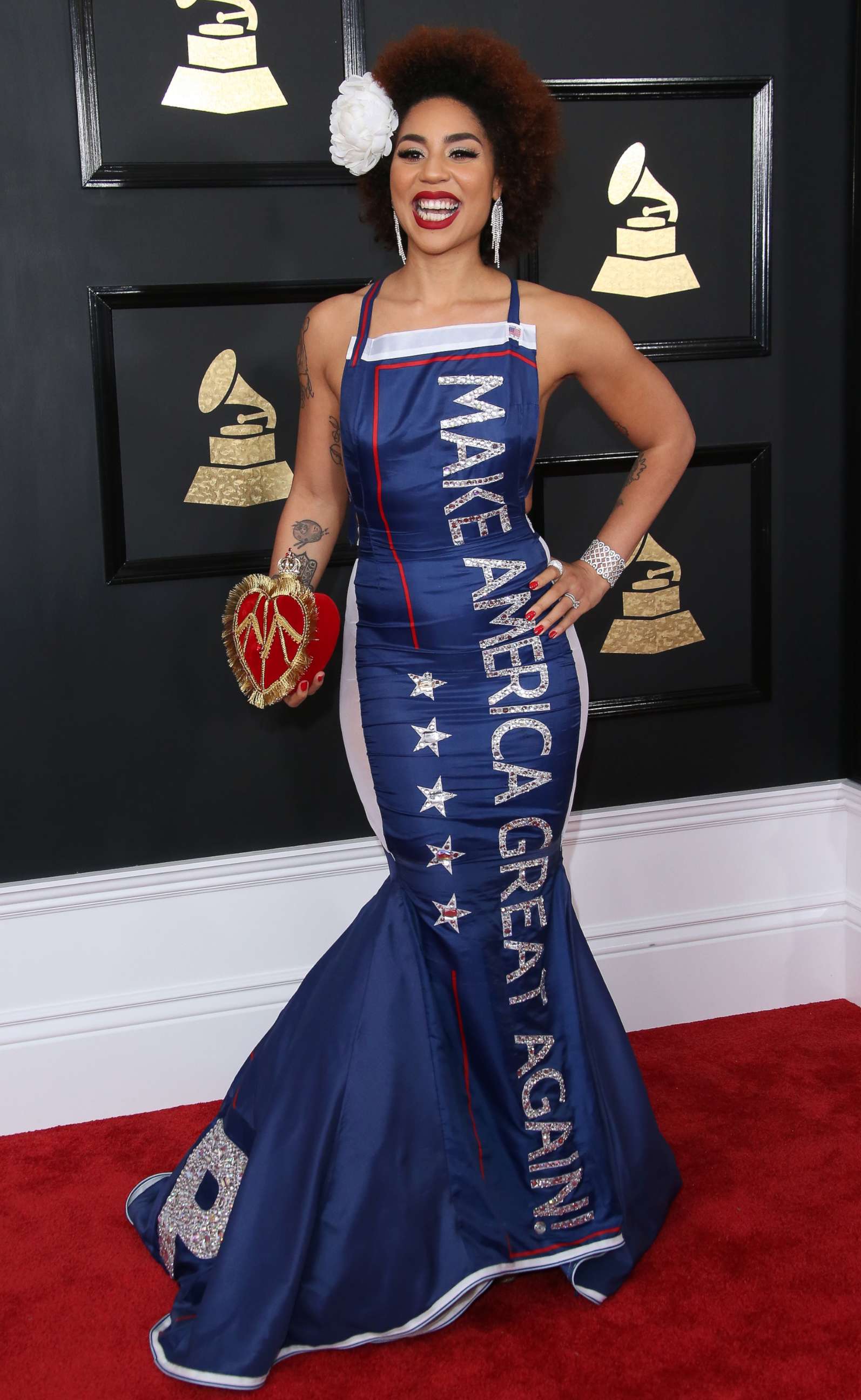 PHOTO: Singer Joy Villa arrives at the 59th Grammy awards in this  Feb. 12, 2017 file photo in Los Angeles.
