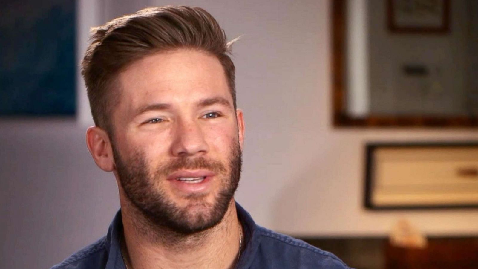 PHOTO: New England Patriots wide receiver Julian Edelman speaks to "GMA" about the thwarted school attack.