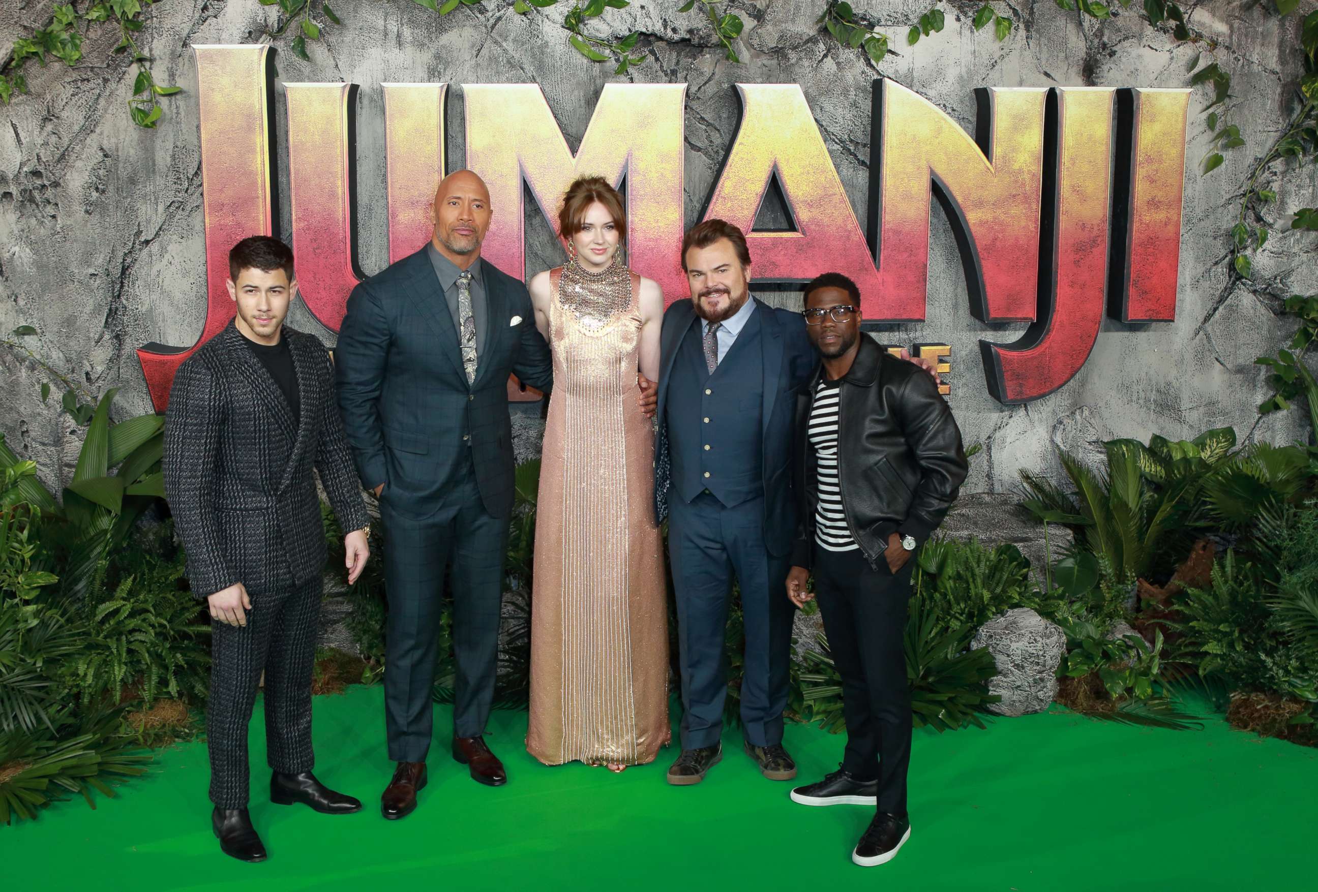PHOTO: Jumanji cast attends the UK premiere of "Jumanji: Welcome To The Jungle" at Vue West End , Dec. 7, 2017 in London.
