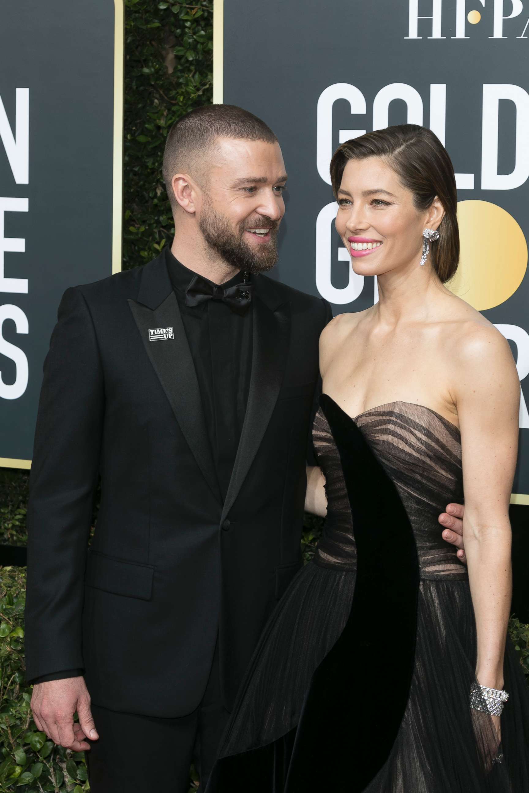PHOTO: Justin Timberlake and Jessica Biel attend the 75th Golden Globe Awards 2018 at Hotel Beverly Hilton in Beverly Hills, Los Angeles, Jan. 7, 2018.