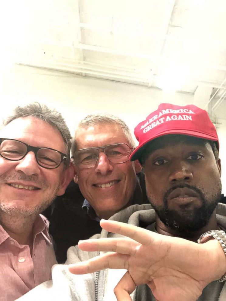 PHOTO: Kanye West tweeted this photo of himself wearing a Trump "Make America Great Again" hat, April 25, 2018. 