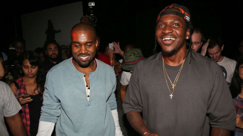 PHOTO: Kanye West and Pusha T attend the 'MNIMN' listening event at Industria Superstudio on Sept. 11, 2013 in New York.