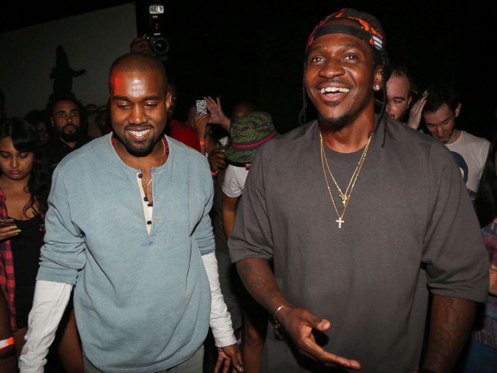 PHOTO: Kanye West and Pusha T attend the MNIMN listening event at Industria Superstudio on Sept. 11, 2013 in New York.