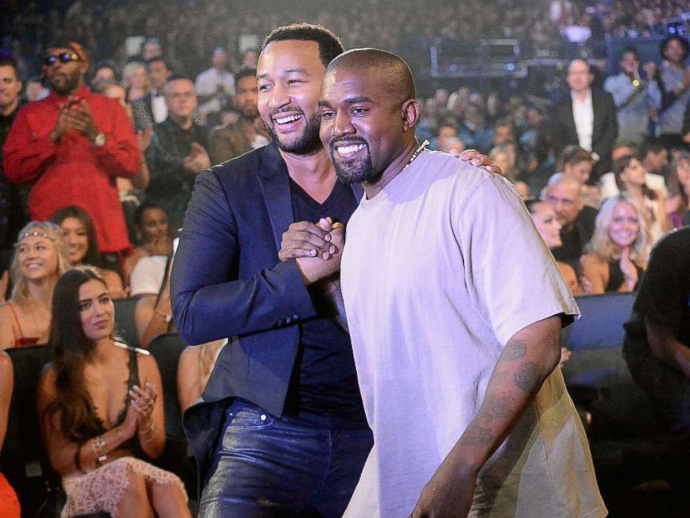 PHOTO: John Legend and Kanye West attend the 2015 MTV Video Music Awards at Microsoft Theater on August 30, 2015 in Los Angeles.