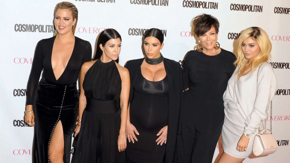 In this 2015 file photo Khloe Kardashian, Kourtney Kardashian, Kim Kardashian West, Kris Jenner and Kylie Jenner arrive at Cosmopolitan Magazine's 50th Birthday Celebration at Ysabel, Oct. 12, 2015, in West Hollywood, Calif.