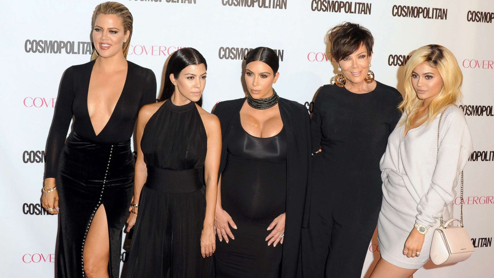 PHOTO: In this 2015 file photo Khloe Kardashian, Kourtney Kardashian, Kim Kardashian West, Kris Jenner and Kylie Jenner arrive at Cosmopolitan Magazine's 50th Birthday Celebration at Ysabel, Oct. 12, 2015, in West Hollywood, Calif.