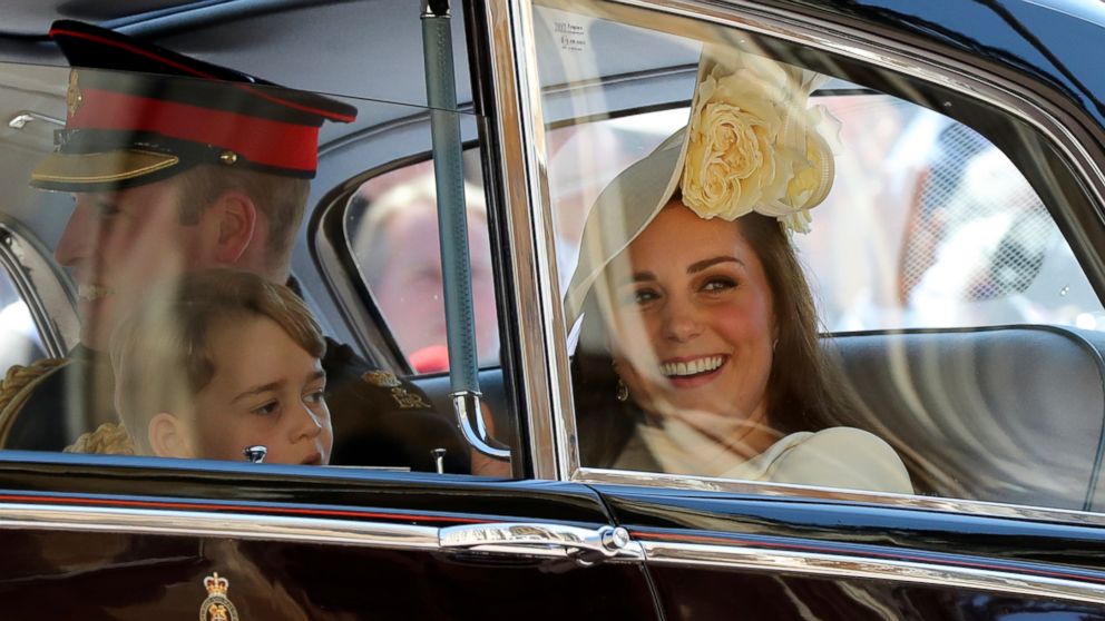 PHOTO: Britain's Prince William, Kate Duchess of Cambridge and Prince George leave after the wedding ceremony of Prince Harry and Meghan Markle at St. George's Chapel in Windsor Castle in Windsor, May 19, 2018.
