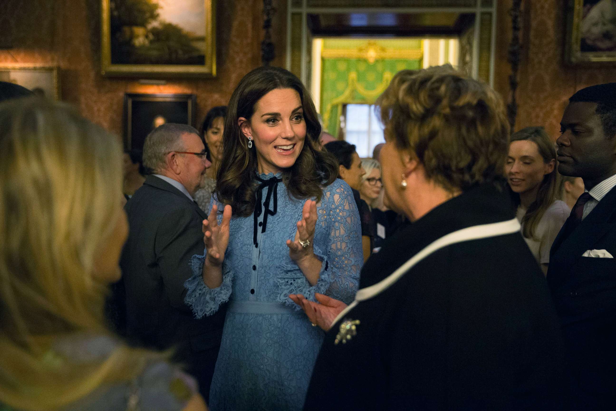 PHOTO: Britain's Kate, the Duchess of Cambridge attend a reception at Buckingham Palace, London, to celebrate World Mental Health Day, Oct. 10, 2017.