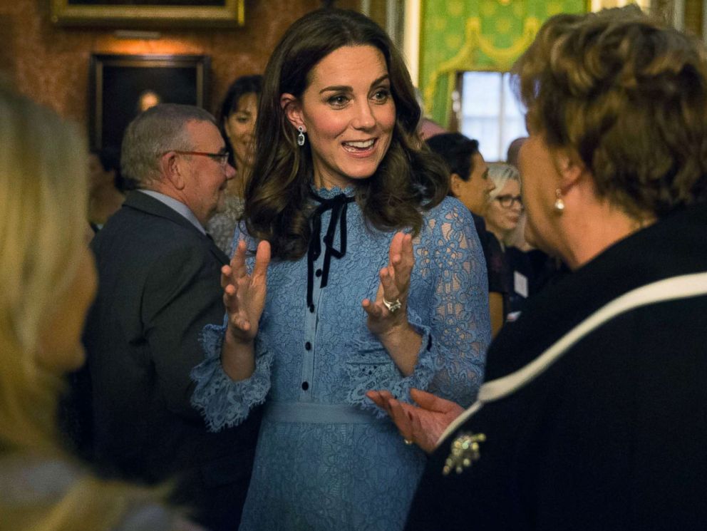 PHOTO: Britains Kate, the Duchess of Cambridge attend a reception at Buckingham Palace, London, to celebrate World Mental Health Day, Oct. 10, 2017.
