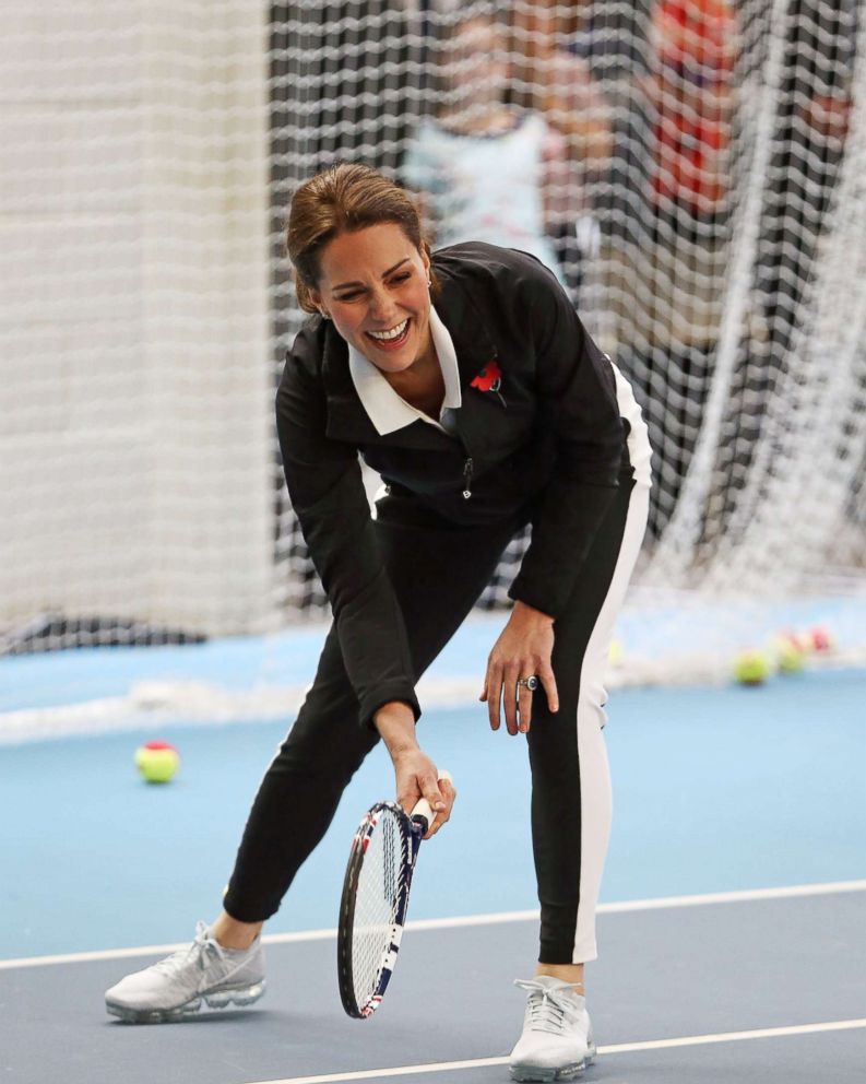 Princess Kate hits the tennis court with kids in first solo appearance ...