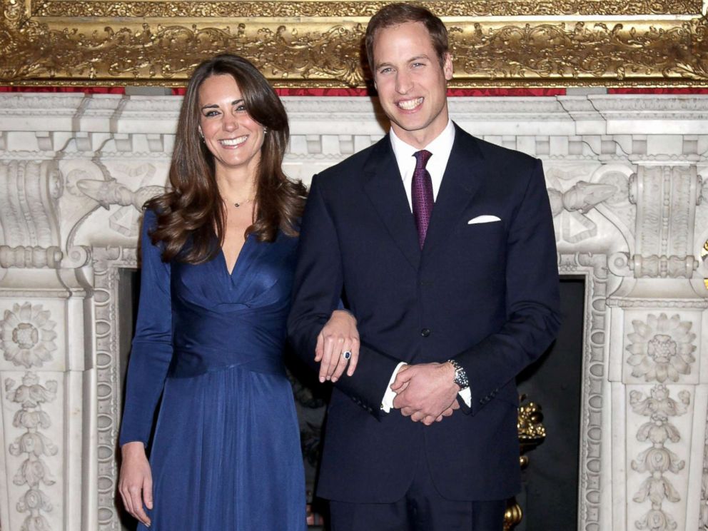PHOTO: Prince William and Kate Middleton pose for photographs in the State Apartments of St James Palace, Nov. 16, 2010, in London.