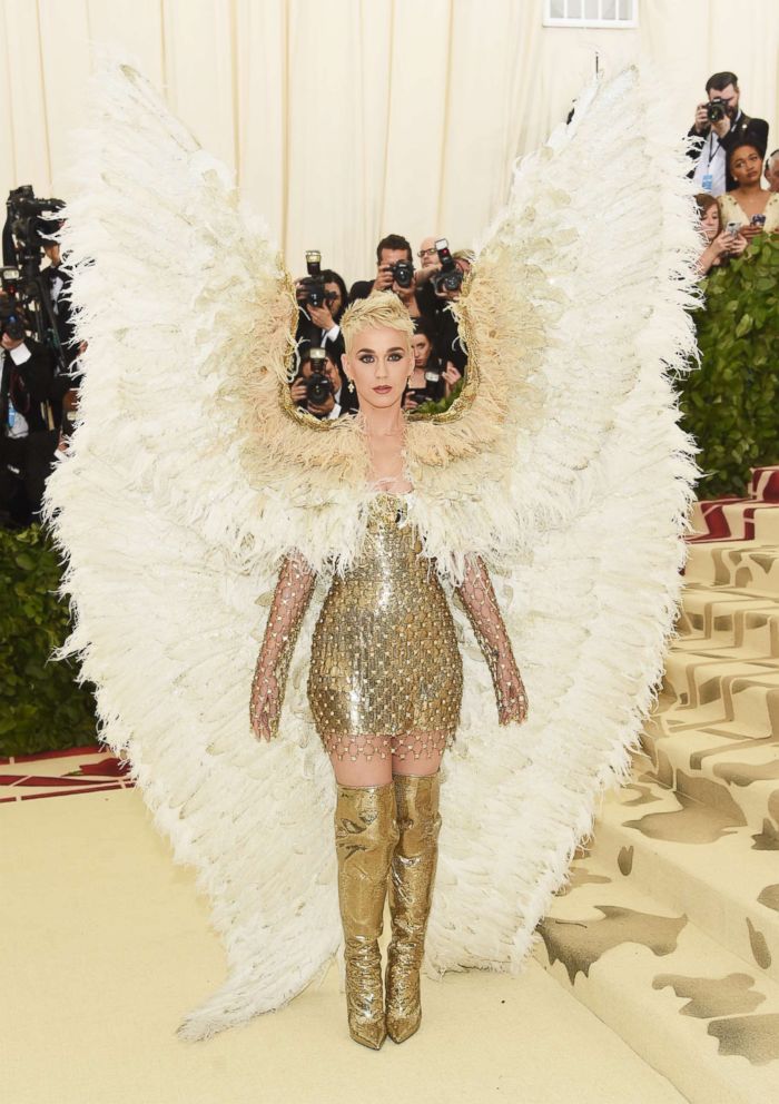 PHOTO: Katy Perry attends the Heavenly Bodies: Fashion & The Catholic Imagination Costume Institute Gala at The Metropolitan Museum of Art, May 7, 2018, in New York.