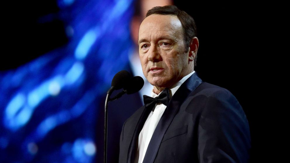 PHOTO: Kevin Spacey speaks onstage at the 2017 AMD British Academy Britannia Awards at The Beverly Hilton Hotel on Oct. 27, 2017 in Beverly Hills, Calif.