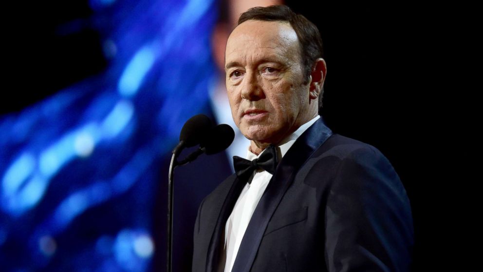 Kevin Spacey speaks onstage at the 2017 AMD British Academy Britannia Awards Presented by American Airlines and Jaguar Land Rover at The Beverly Hilton Hotel, Oct. 27, 2017 in Beverly Hills, Calif. 