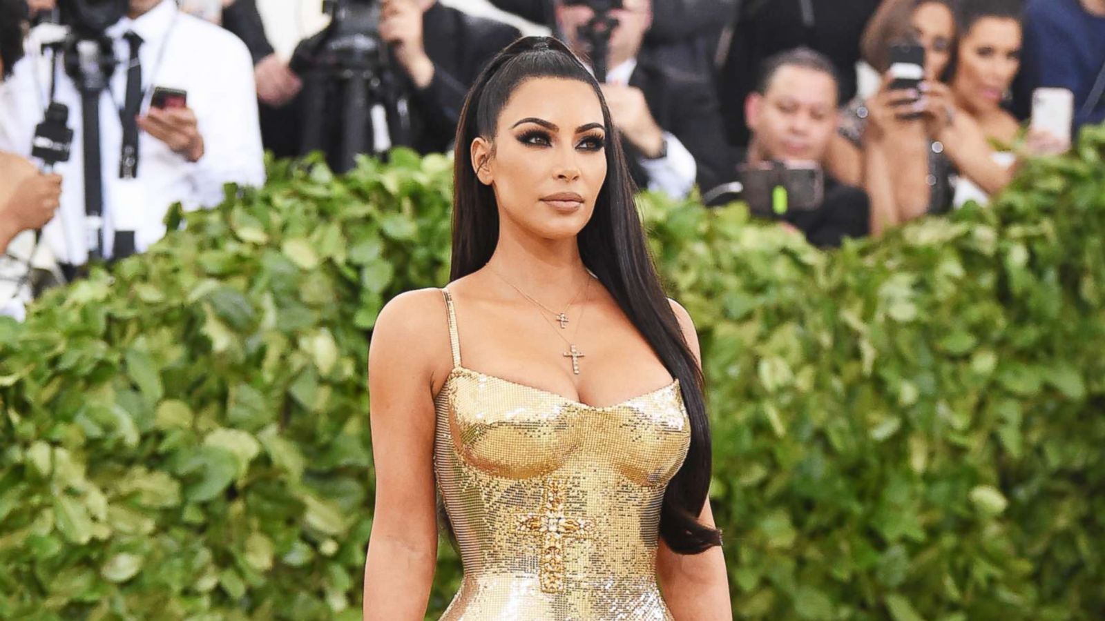 PHOTO: Kim Kardashian attends the Heavenly Bodies: Fashion & The Catholic Imagination Costume Institute Gala at The Metropolitan Museum of Art, May 7, 2018, in New York.