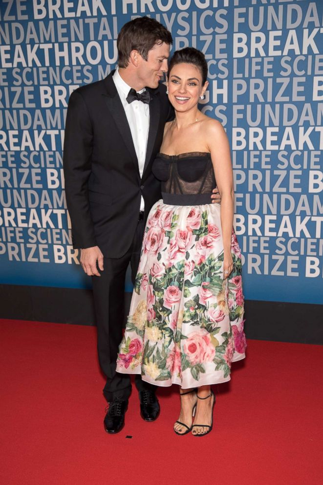 PHOTO: Ashton Kutcher and Mila Kunis arrive at the 2018 Breakthrough Prize at NASA Ames Research Center, Dec. 3, 2017, in Mountain View, Calif.