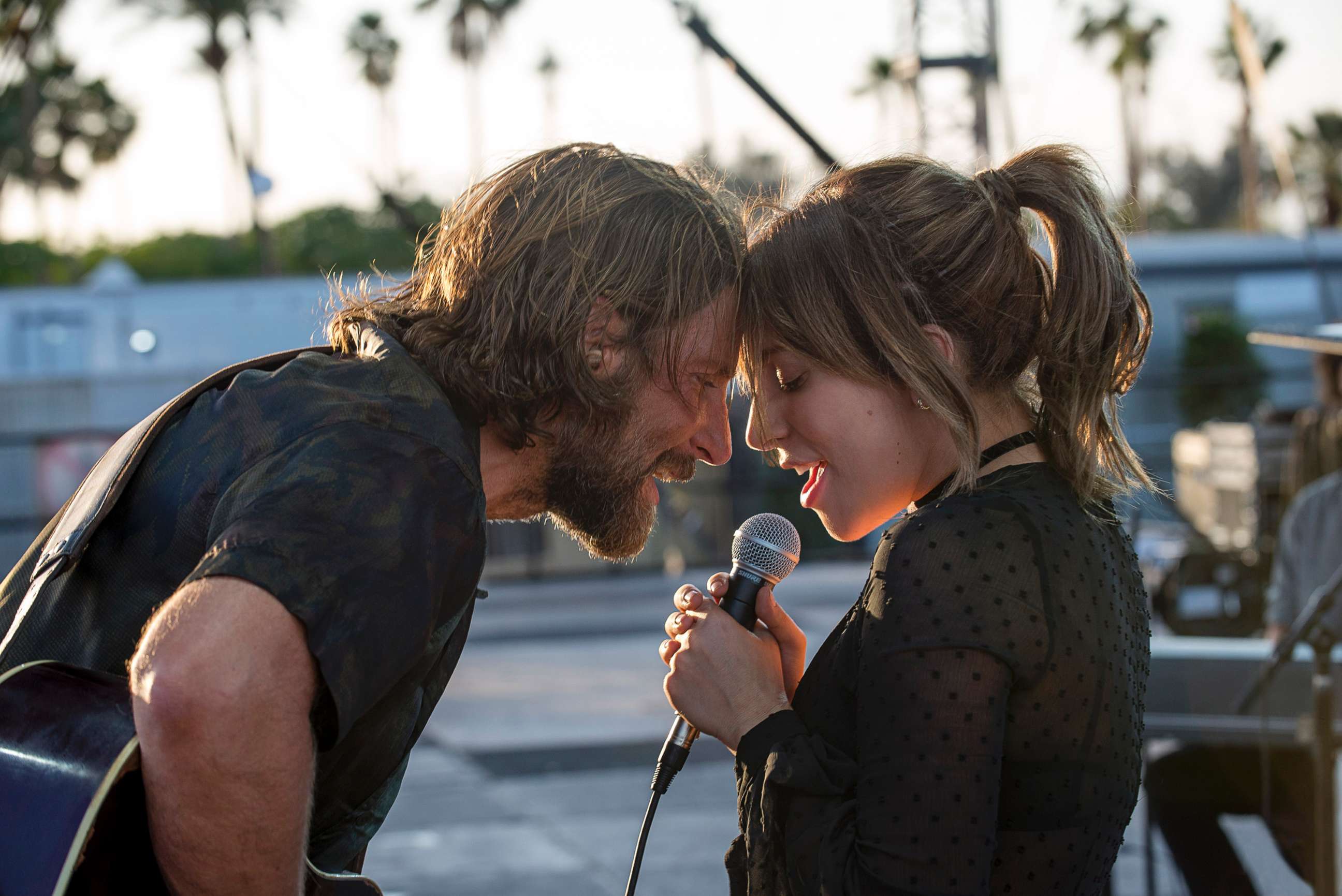 PHOTO: Bradley Cooper and Lady Gaga in the drama "A Star is Born," from Warner Bros. Pictures.