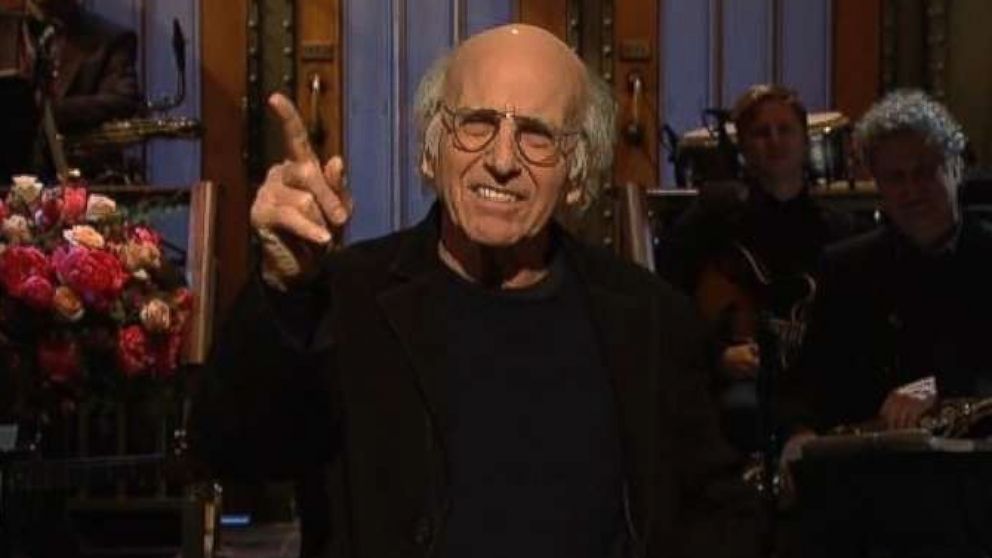 Host Larry David explains what he has in common with Quasimodo and shares a disturbing trend he's noticed about the men being accused of sexual harassment on 'Saturday Night Live,' Nov. 4, 2017.
