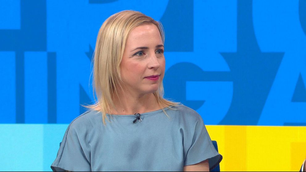 PHOTO: "Roseanne" star Lecy Goranson appears live on "Good Morning America," April 10, 2018.