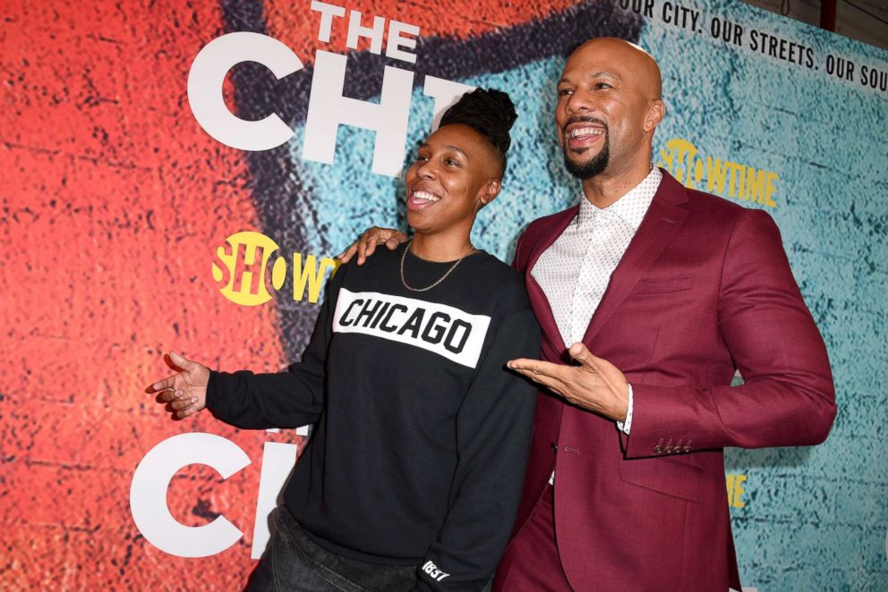PHOTO: Lena Waithe and Common attend the world premiere of "The Chi," Jan. 3, 2018, at the Downtown Independent in Los Angeles.