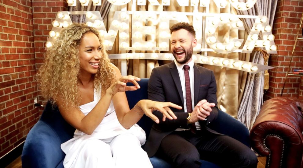 PHOTO: Leona Lewis and Calum Scott share their favorite duets of all time in the GMA greenroom. 