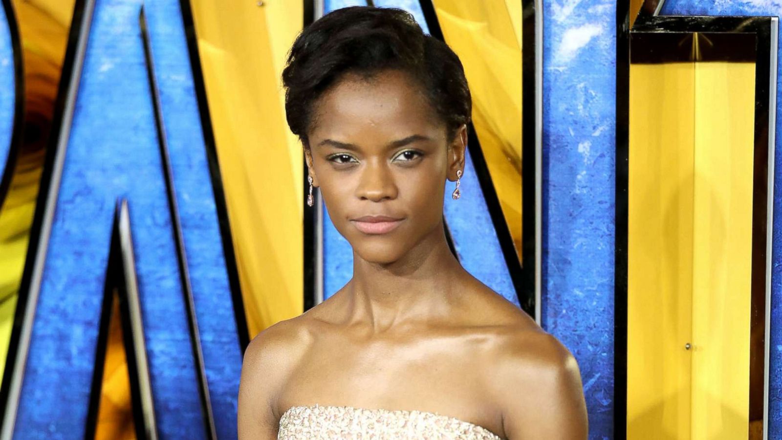 PHOTO:Letitia Wright attends the European Premiere of 'Black Panther' at Eventim Apollo, Feb. 8, 2018, in London.